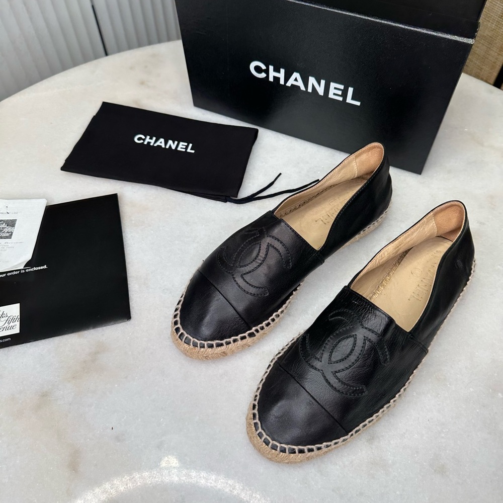 Chanel leather espadrilles size 39